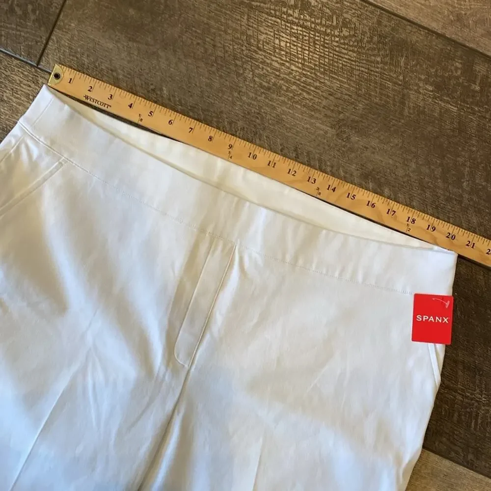 NWT SPANX Silver Lining Slim Straight Pull On Pant Classic White Size 2X
